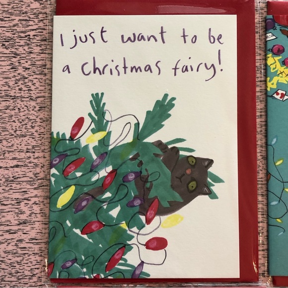 Cheeky Cat Christmas Cards - 8 - with envelopes - Jo Clark Design Christ… - Picture 9 of 12